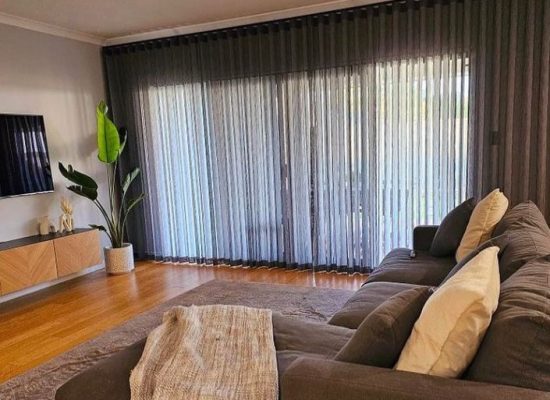 Hugo Sheer Curtains in Granite by Coolico blinds and curtains